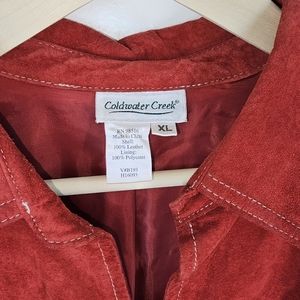 Goregeous red leather jacket by Coldwater Creek, XL